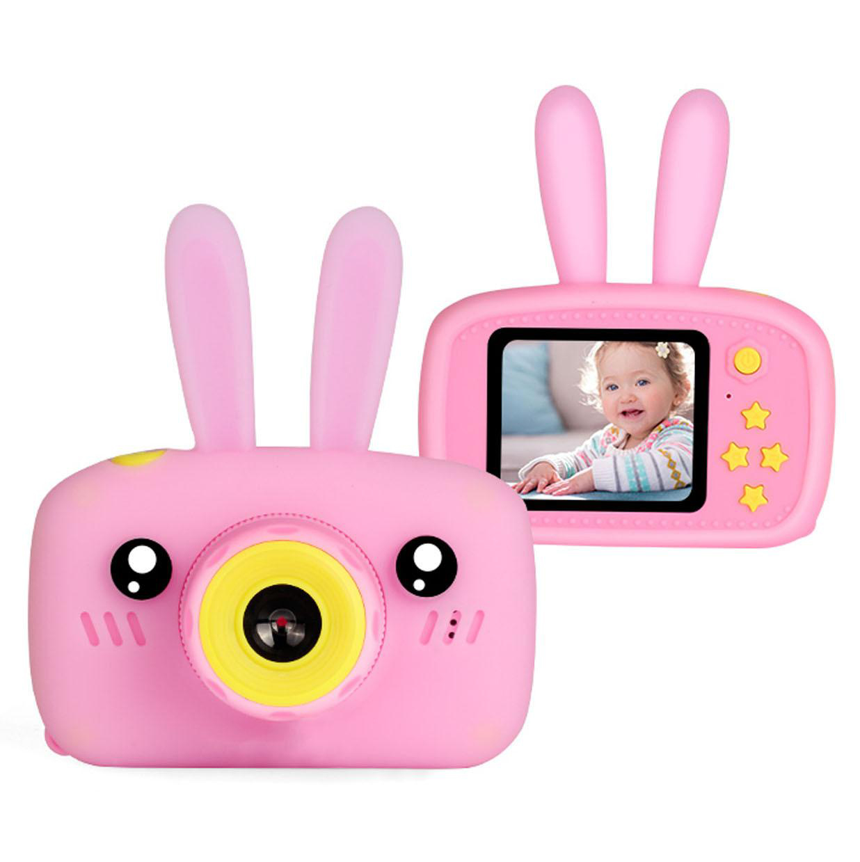 Детская Фото-видеокамера Bordo с ушками 1200P, дисплей 2.0 HD F4 Pink